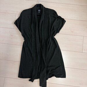 Eileen Fisher Open Front Knit Cardigan Olive Green Sz S Small